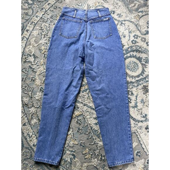 90s High Waisted Tapered Mom Jeans Sz 11 | Vintage Manisha Denim - Picture 5 of 11